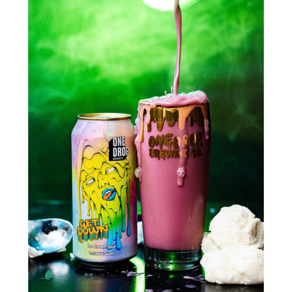 'MIX 6 OR MORE GET 20% OFF' ONE DROP BREWING GET DOWN ICE CREAM SOUR 6.3% ABV