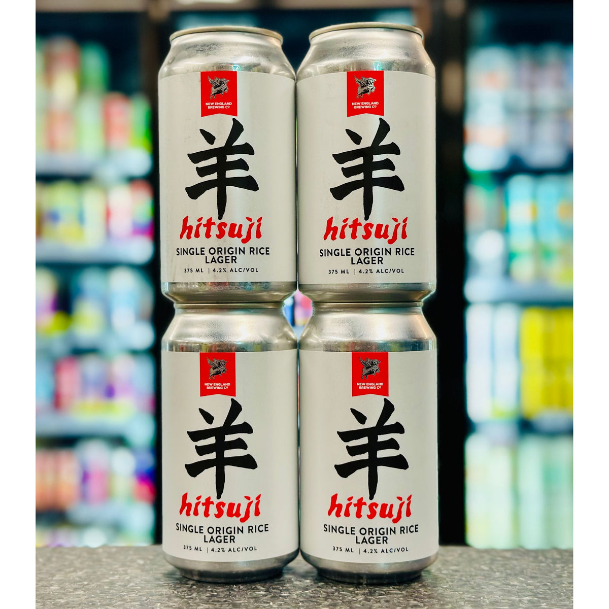 NEW ENGLAND BREWING HITSUJI RICE LAGER 4.2% ABV