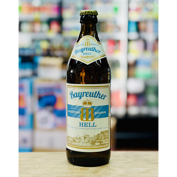'MIX 6 OR MORE GET 20% OFF' BAYREUTHER BRAUHAUS HELL LAGER 500mL 4.9% ABV BB
