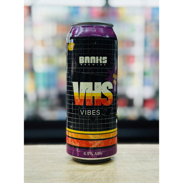 'MIX 6 OR MORE GET 20% OFF' BANKS BREWING VHS VIBES HAZY IPA 6.5% ABV
