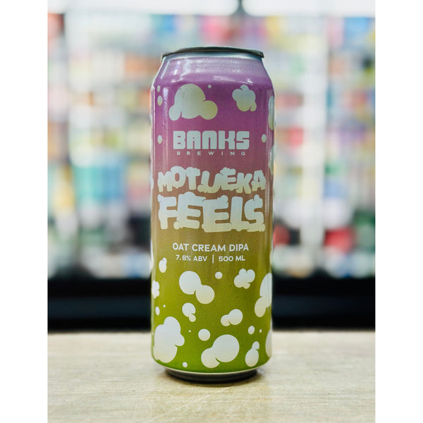 'MIX 6 OR MORE GET 20% OFF' BANKS BREWING MOTUEKA FEELS OAT CREAM DOUBLE IPA 7.8% ABV