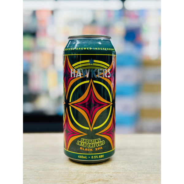 'MIX 6 OR MORE GET 20% OFF' HAWKERS BREWING SHOUTING INTO THE VOID BLACK IPA 8.5% ABV