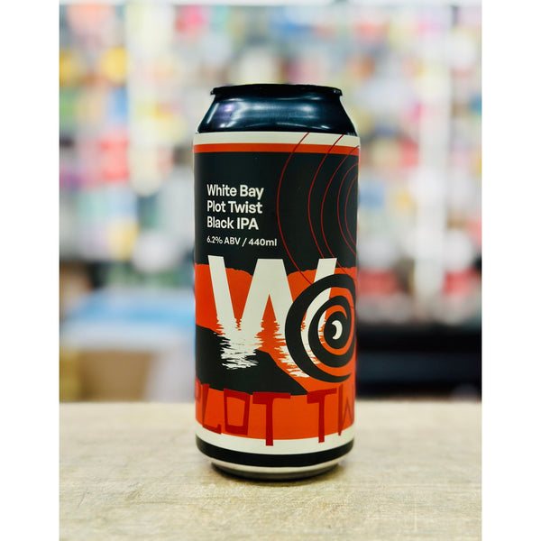 'MIX 6 OR MORE GET 20% OFF' WHITE BAY BREWING PLOT TWIST BLACK IPA 6.2% ABV