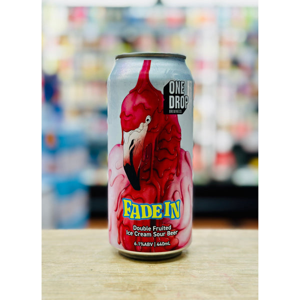 'MIX 6 OR MORE GET 20% OFF' ONE DROP BREWING FADE IN DOUBLE FRUITED ICE CREAM SOUR BEER 6.1% ABV