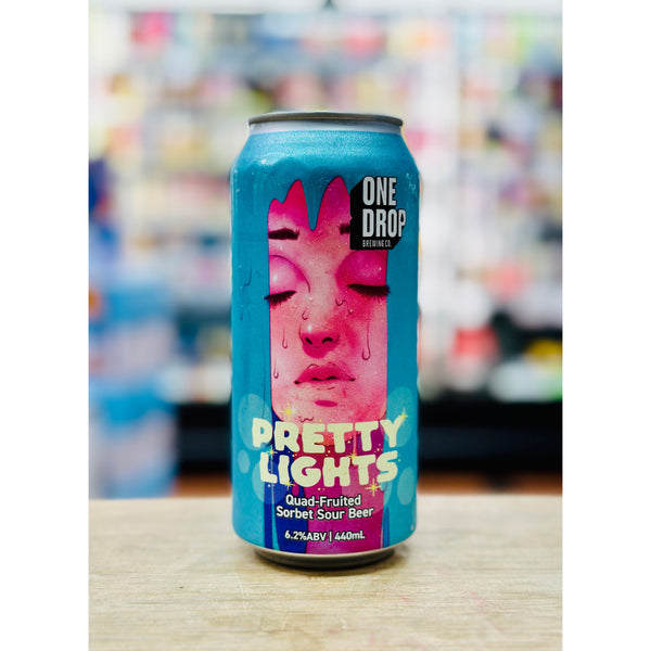 'MIX 6 OR MORE GET 20% OFF' ONE DROP BREWING PRETTY LIGHTS QUAD-FRUITED SORBET SOUR BEER 6.2% ABV