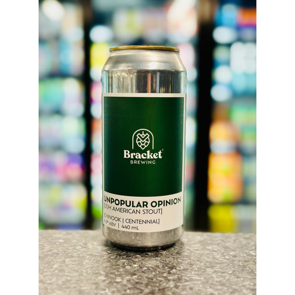 'MIX 6 OR MORE GET 20% OFF' BRACKET BREWING UNPOPULAR OPINION DOUBLE DRY HOPPED AMERICAN STOUT 6.9% ABV