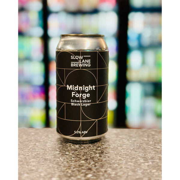 'MIX 6 OR MORE GET 20% OFF' SLOW LANE BREWING MIDNIGHT FORGE SCHWARZBIER BLACK LAGER 5% ABV