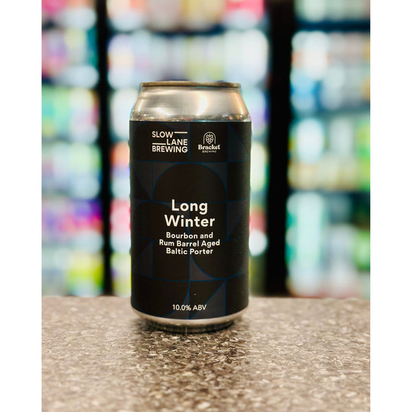 'MIX 6 OR MORE GET 20% OFF' SLOW LANE BREWING X BRACKET BREWING LONG WINTER BOURBON & RUM BARREL AGED BALTIC PORTER 10% ABV