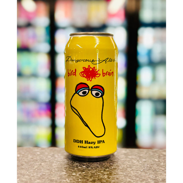 'MIX 6 OR MORE GET 20% OFF' DANGEROUS ALES BREWING BIRD BRAIN DOUBLE DRY HOPPED HAZY IPA 8% ABV
