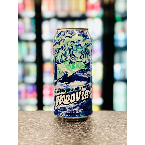 'MIX 6 OR MORE GET 20% OFF' GOOD LAND BREWING SEAHORSES & UNICORNS SMOOVIE BLEBERRY, COCONUT, BANANA, MINT & YOGURT 6.1% ABV