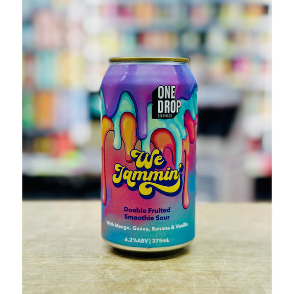 'MIX 6 OR MORE GET 20% OFF' ONE DROP BREWING WE JAMMIN' DOUBLE FRUITED SMOOTHIE SOUR WITH MANGO GUAVA BANANA & VANILLA 6.2% ABV