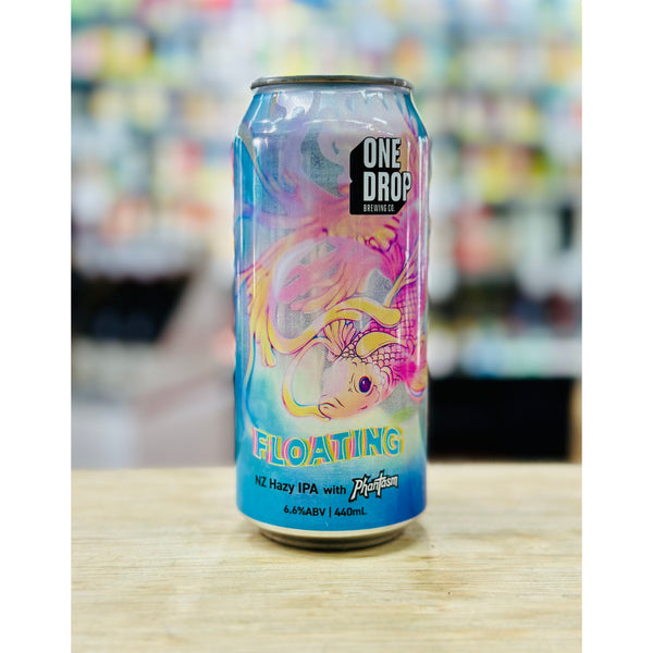 'MIX 6 OR MORE GET 20% OFF' ONE DROP BREWING FLOATING NZ HAZY IPA WITH PHANTASM 6.6% ABV