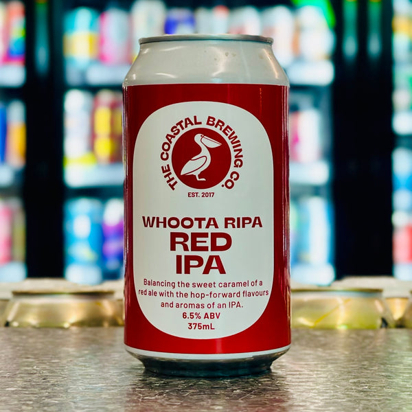 'MIX 6 OR MORE GET 20% OFF' COASTAL BREING CO. WHOOTA RED IPA 6.5% ABV