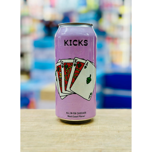 'MIX 6 OR MORE GET 20% OFF' KICK'S BREWING ALL IN ON CASCADE WEST COAST PILSNER 5.5% ABV