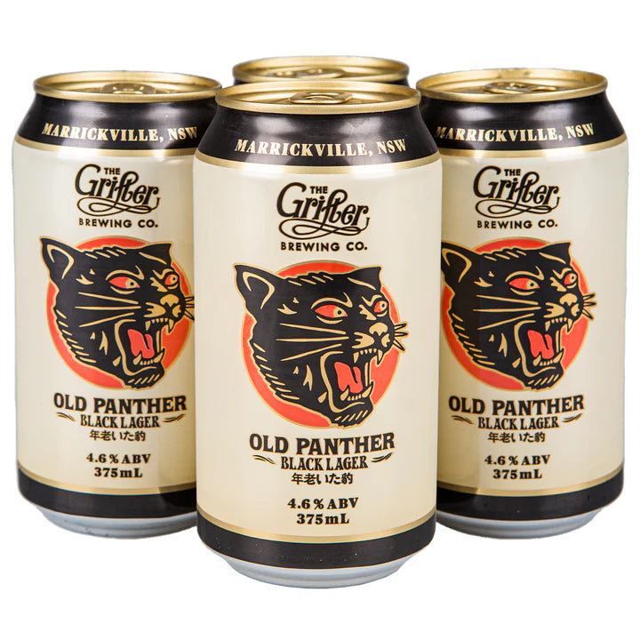 GRIFTER BREWING CO. OLD PANTHER BLACK LAGER 4.3% ABV