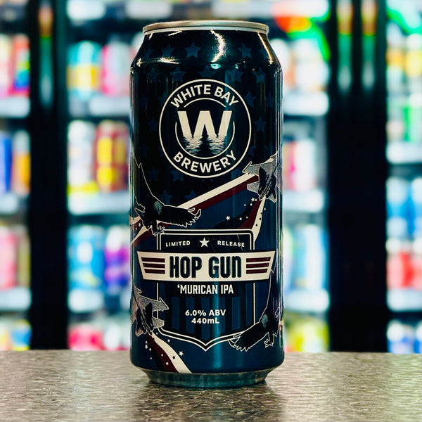 MIX 6 OR MORE GET 20% OFF' WHITE BAY BREWING HOP GUN 'MURICAN IPA 6% ABV