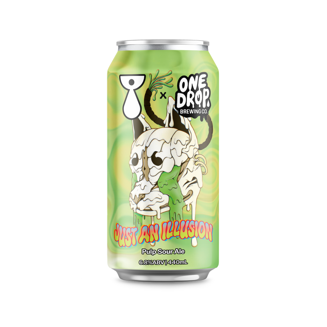 MIX 6 OR MORE GET 20% OFF' ONE DROP BREWING CO. JUST AN ILLUSION PULP SOUR 6.8% ABV