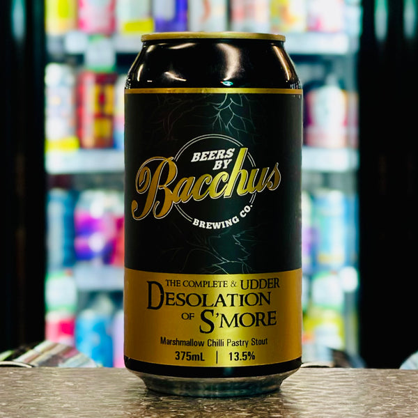 'MIX 6 OR MORE GET 20% OFF' BACCHUS BREWING THE COMPLETE & UDDER DESOLATION OF SMORES MARSHMALLOW CHILLI PASTRY STOUT 13.5% ABV