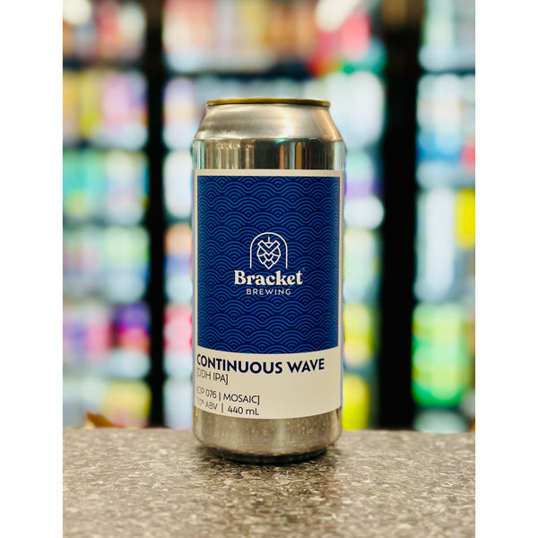'MIX 6 OR MORE GET 20% OFF' BRACKET BREWING CONTINUOUS WAVE DOUBLE DRY HOPPED IPA 7% ABV