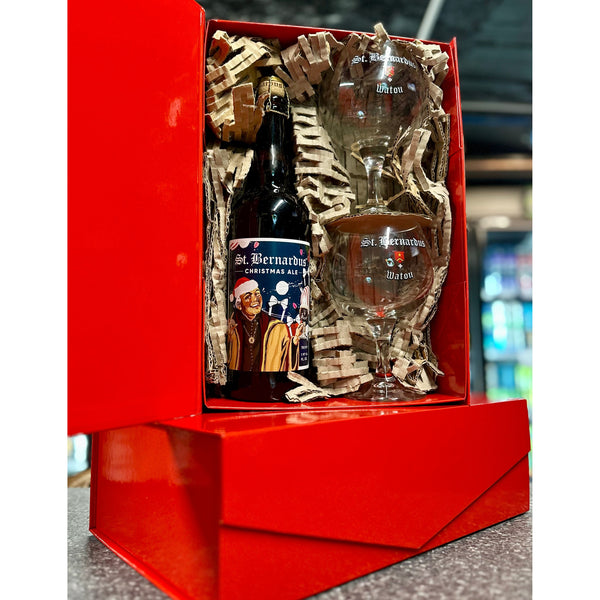 ST. BERNARDUS CHRISTMAS ALE 750ml & GLASSWARE +GIFT BOX