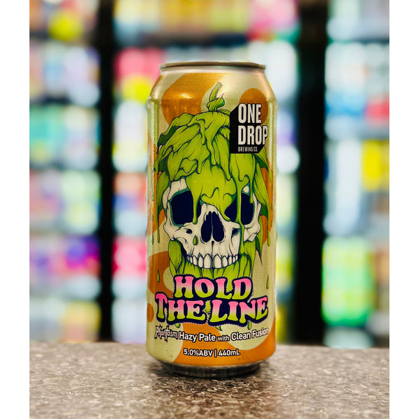 'MIX 6 OR MORE GET 20% OFF' ONE DROP BREWING HOLD THE LINE  HAZY PALE ALE 5% ABV