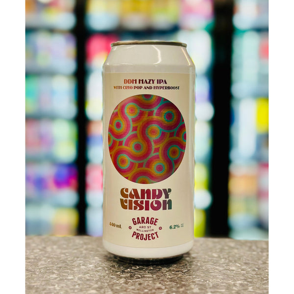 'MIX 6 OR MORE GET 20% OFF' GARAGE PROJECT CANDY VISION DOUBLE DRY HOPPED HAZY IPA 6.2% ABV