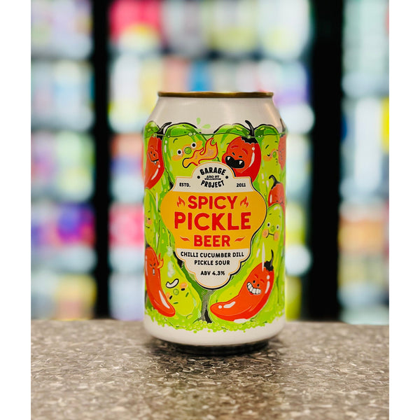 'MIX 6 OR MORE GET 20% OFF' GARAGE PROJECT SPICY PICKLE BEER CHILLI CUCUMBER & DILL SOUR 4.3% ABV