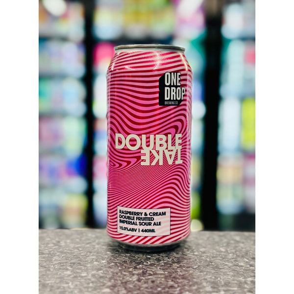 'MIX 6 OR MORE GET 20% OFF' ONE DROP BREWING DOUBLETAKE RASPBERRY & CREAM IMPERIAL SOUR 10% ABV
