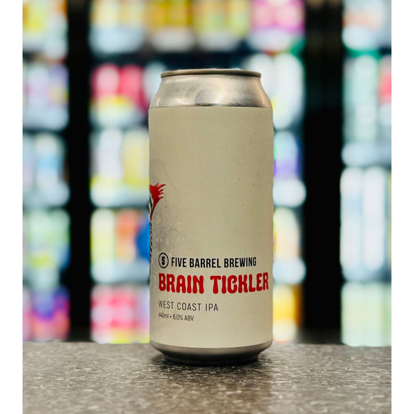 'MIX 6 OR MORE GET 20% OFF' FIVE BARREL BREWING BRAIN TICKLER WEST COAST IPA 6% ABV