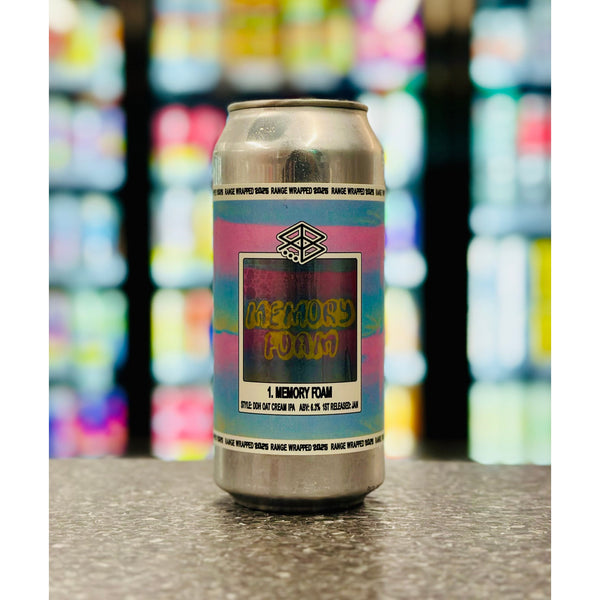 'MIX 6 OR MORE GET 20% OFF' RANGE BREWING MEMORY FOAM DOUBLE DRY HOPPED OAT CREAM IPA 6.3% ABV