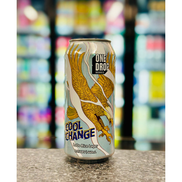 'MIX 6 OR MORE GET 20% OFF' ONE DROP BREWING COOL CHANGE RICE LAGER 5% ABV
