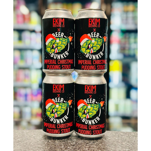 EKIM BREWING X BEER BUNKER IMPERIAL CHRISTMAS PUDDING STOUT 10% ABV 4 PACK