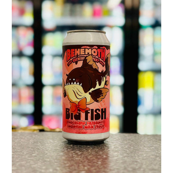 'MIX 6 OR MORE GET 20% OFF' BEHEMOTH BREWING BIG FISH CHOCOLATE RASPBERRY IMPERIAL MILK STOUT 8% ABV