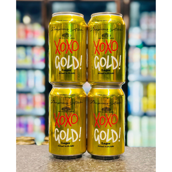 DANGEROUS ALES XOXO GOLD! LAGER 4.5% ABV