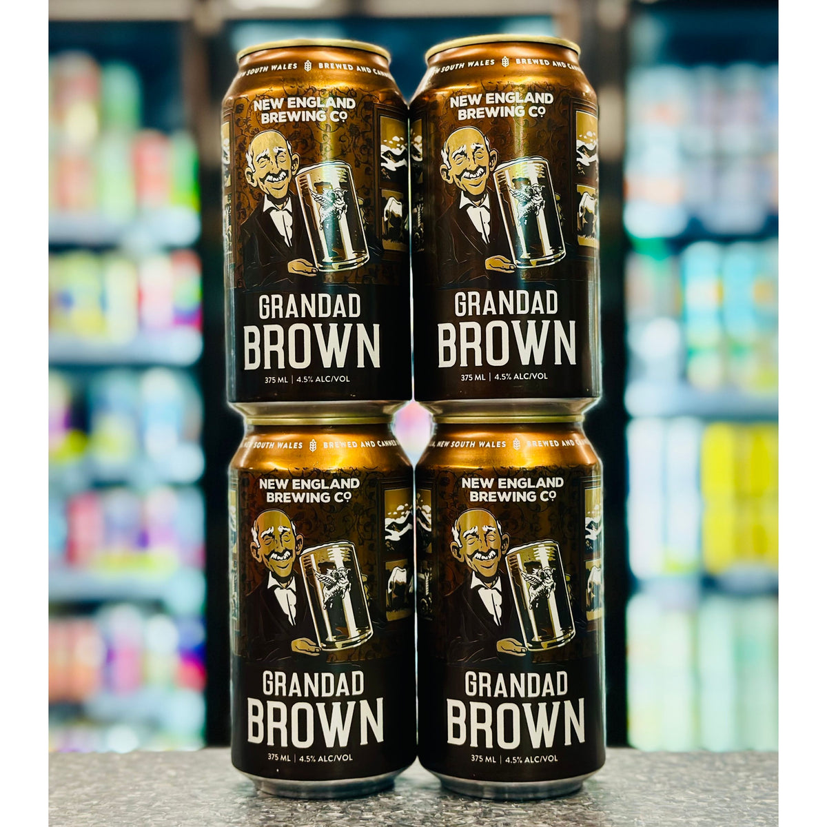 NEW ENGLAND BREWING GRANDAD BROWN 4.5% ABV