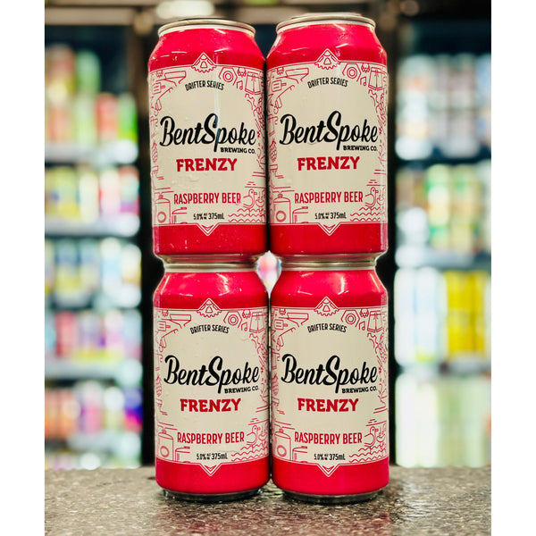 BENTSPOKE BREWING FRENZY RASPBERRY BEER 5% ABV