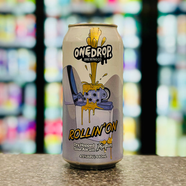 'MIX 6 OR MORE GET 20% OFF' ONE DROP BREWING ROLLIN' ON DRY HOPPED SOUR ALE 4.5% ABV