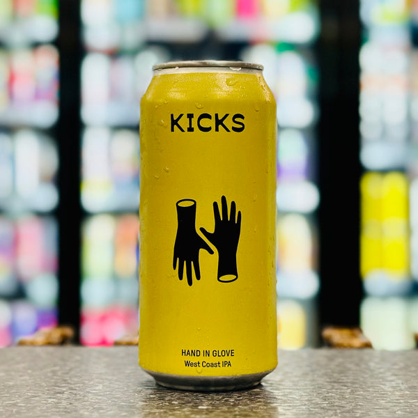 MIX 6 OR MORE GET 20% OFF' KICKS BREWING HAND IN GLOVE WEST COAST IPA 6.4% ABV