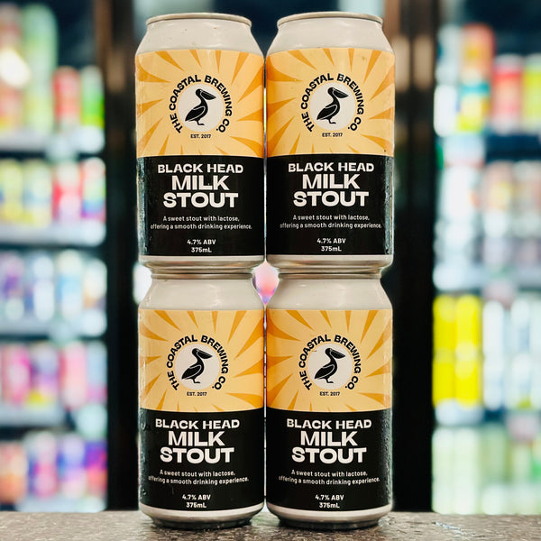 COASTAL BREWING CO. BLACK HEAD MILK STOUT 4.7% ABV