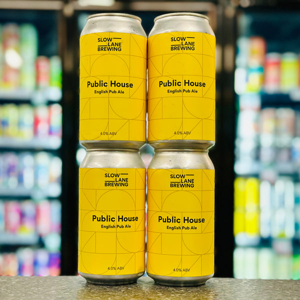 SLOW LANE BREWING PUBLIC HOUSE ENGLISH PUB ALE 4% ABV