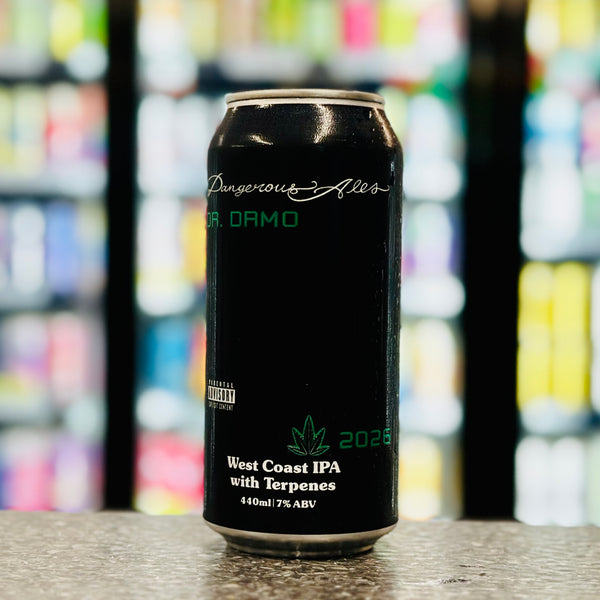 'MIX 6 OR MORE GET 20% OFF' DANGEROUS ALES DR. DAMO WEST COAST IPA WITH TERPENES 7% ABV