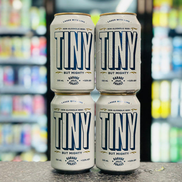 GARAGE PROJECT TINY LAGER WITH LIME NON ALCOHOLIC BEER 4 PACK
