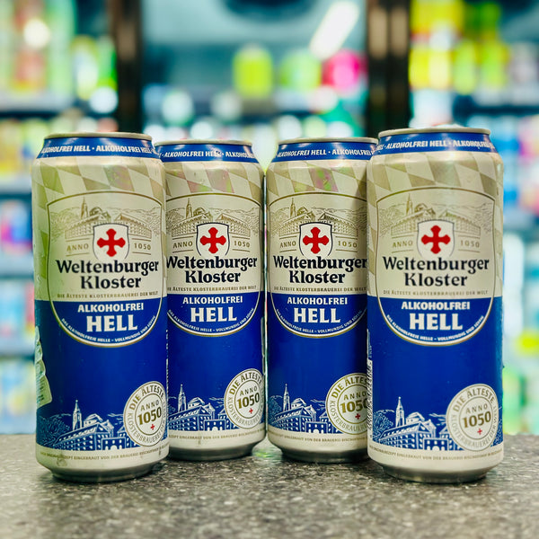 WELTENBURGER KLOSTER ALKOHOLFREI HELL NON ALCOHOLIC BEER 4 PACK