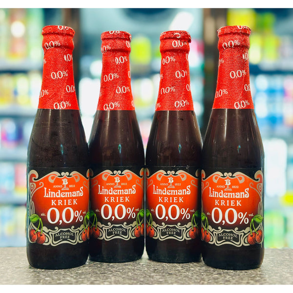 LINDEMANS KRIEK 0.0% NON ALCOHOLIC CHERRY BEER 4 PACK
