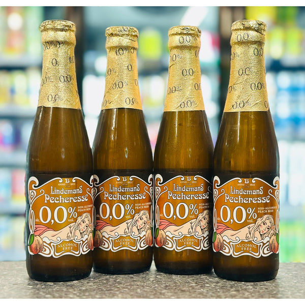 LINDEMANS PECHERESSE 0.0% NON ALCOHOLIC PEACH BEER 4 PACK
