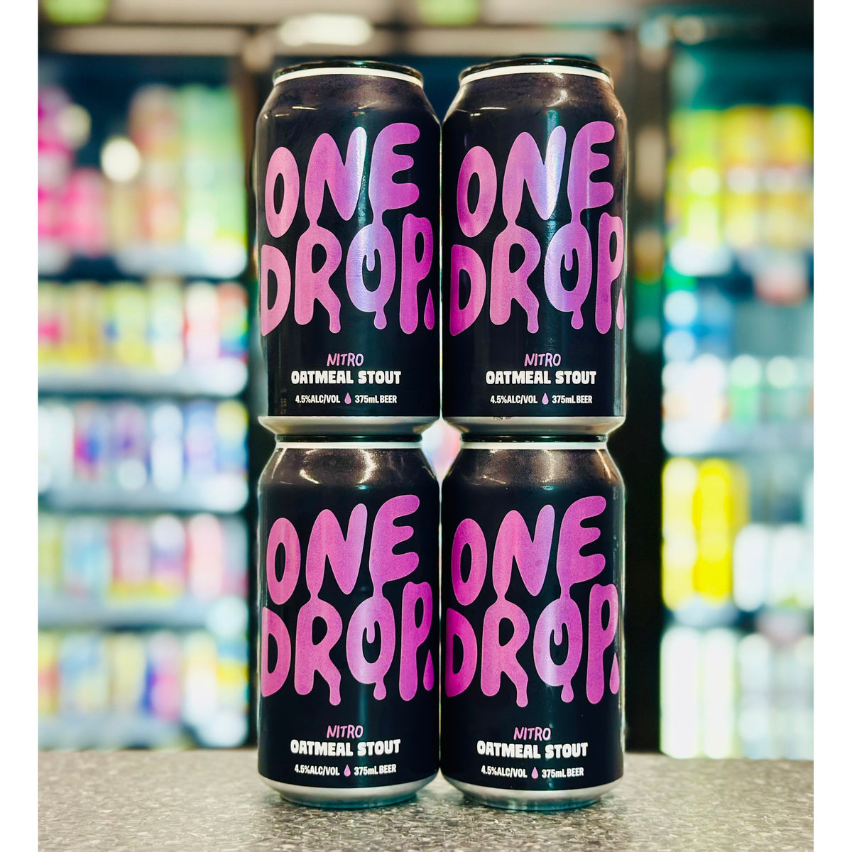 ONE DROP BREWING NITRO OATMEAL STOUT 4.5% ABV 4 PACK