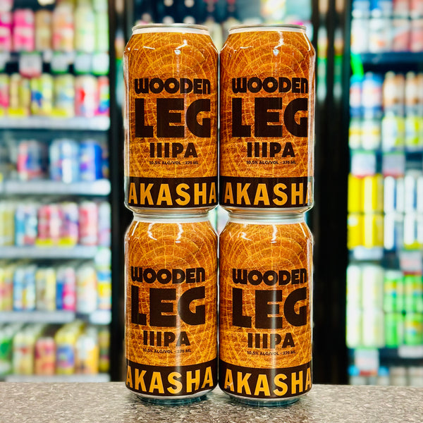 AKASHA BREWING WOODEN LEG TRIPLE IPA 10.5% ABV 4 PACK