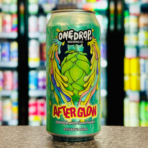 'MIX 6 OR MORE GET 20% OFF' ONE DROP BREWING AFTER GLOW DDH IPA 6.5% ABV