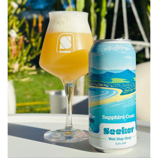 'MIX 6 OR MORE GET 20% OFF' SEEKER BREWING SAPPHIRE COAST WET HOP HAZY 5.4% ABV