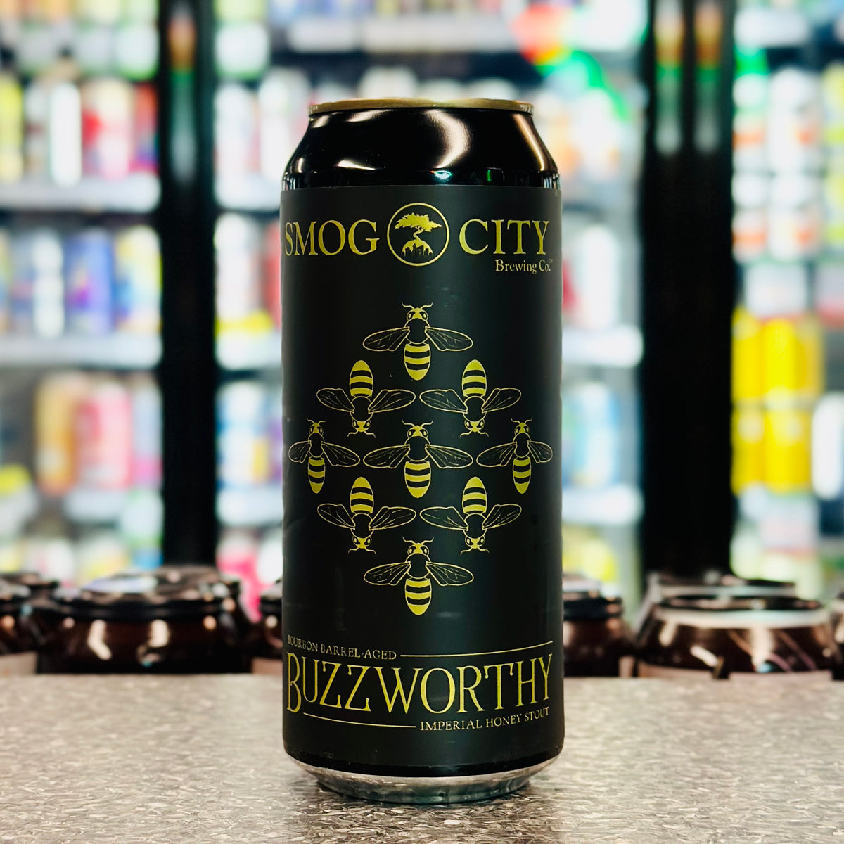 MIX 6 OR MORE GET 20% OFF' SMOG CITY BUZZWORTHY BORBON BARREL-AGED HOMEY IMPERIAL STOUT 12.9% ABV